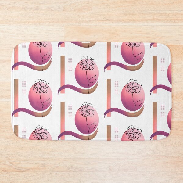 Item preview, Pink flower line art designed and sold by MoTekent.