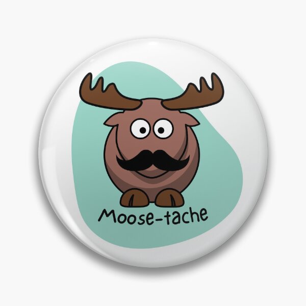 Item preview, Moose-tache - Animal pun designed and sold by The Agreeable Raven.