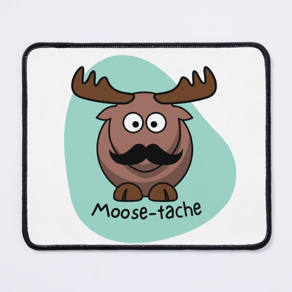 Item preview, Moose-tache - Animal pun designed and sold by The Agreeable Raven.