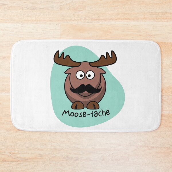Item preview, Moose-tache - Animal pun designed and sold by The Agreeable Raven.