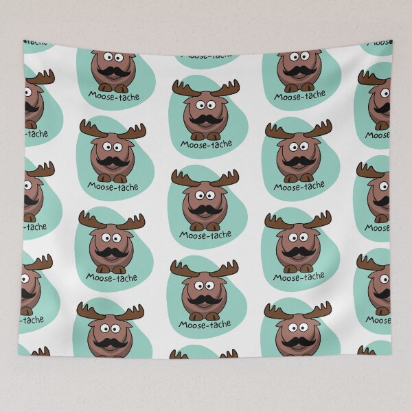 Item preview, Moose-tache - Animal pun designed and sold by The Agreeable Raven.