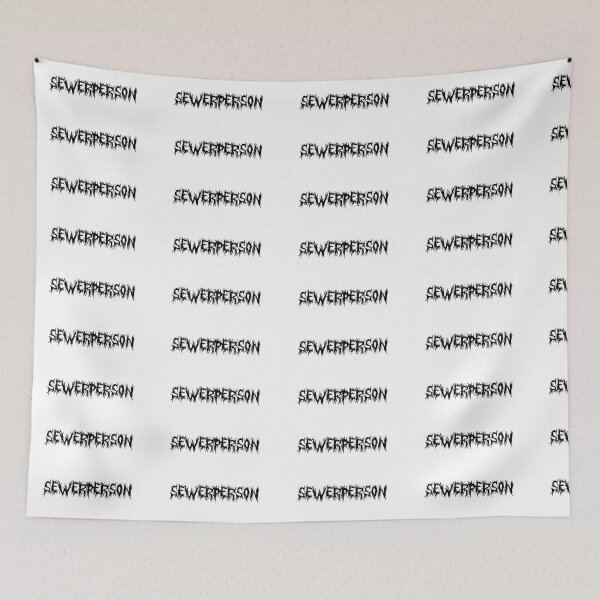 Item preview, sewerperson logo in black designed and sold by SadBoyBoutique.
