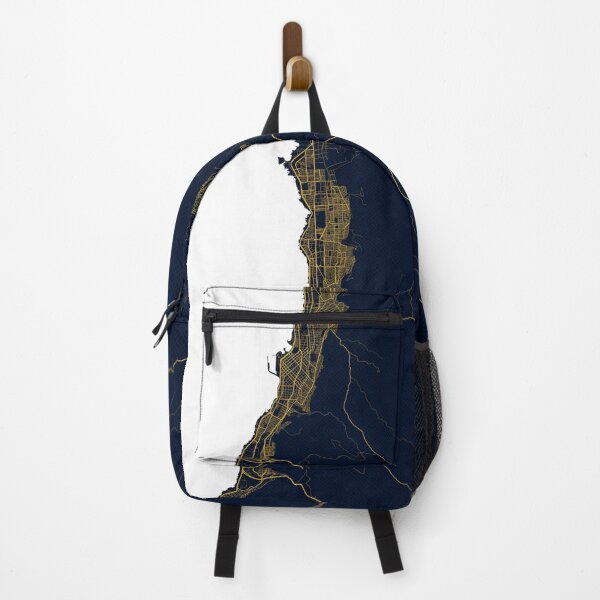 Item preview, Antofagasta City Map of Chile - Gold Art Deco designed and sold by deMAP.