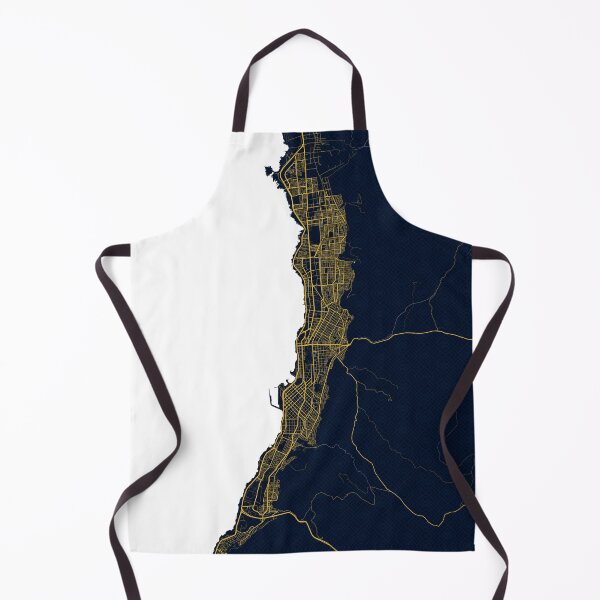 Item preview, Antofagasta City Map of Chile - Gold Art Deco designed and sold by deMAP.