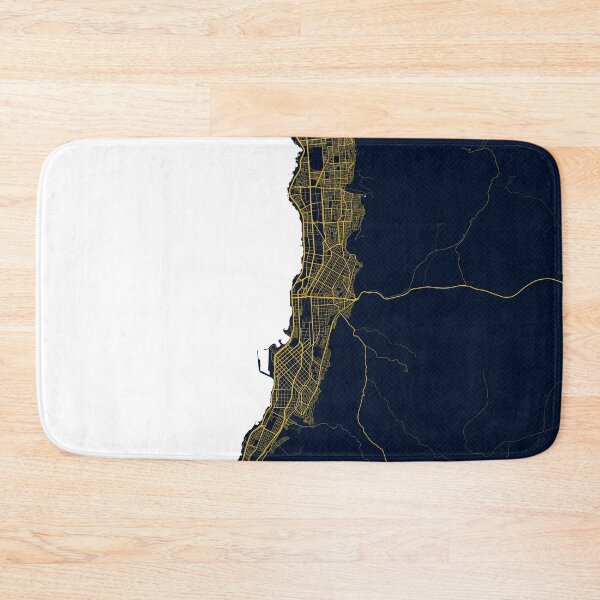 Item preview, Antofagasta City Map of Chile - Gold Art Deco designed and sold by deMAP.