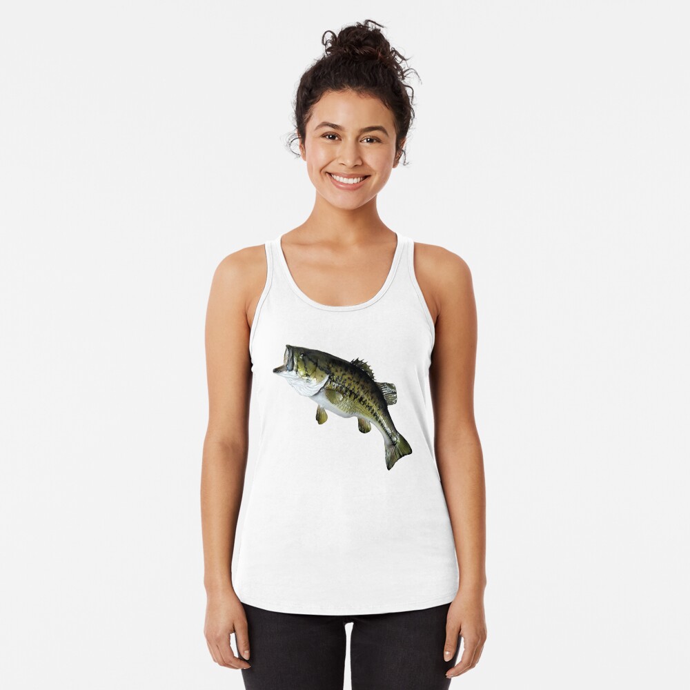 Bass Fishing, Real Largemouth Bass Fish High Quality Bass Fishing Sleeveless  Top for Sale by YJHDesign