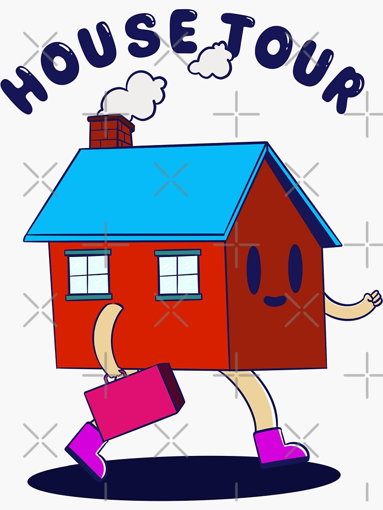 "House Tour" Sticker by Artthree Redbubble