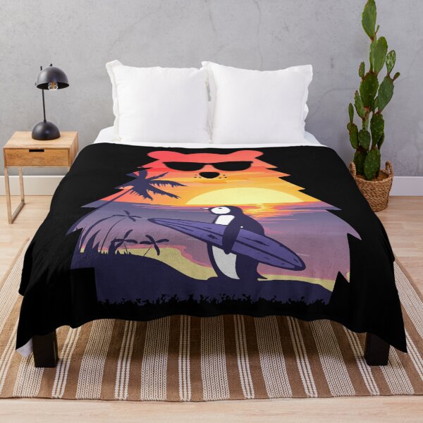 Item preview, A Penguin Surfing in Sunset designed and sold by MoSaid.