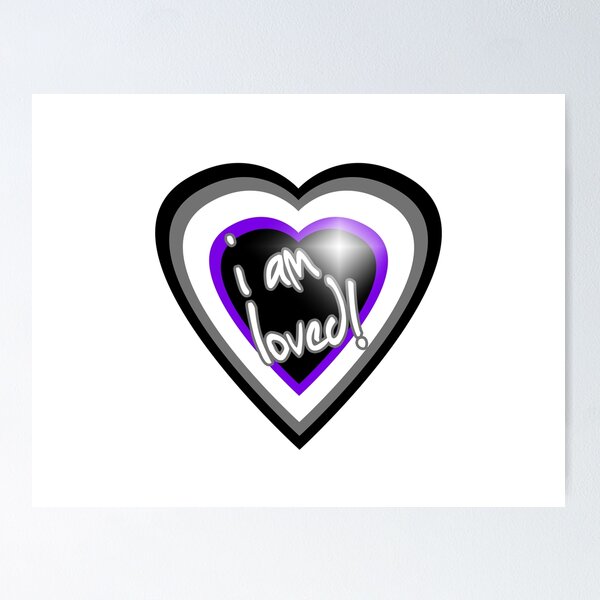 Item preview, Asexual Heart "I am loved!" LGBTQ designed and sold by elisagavi.