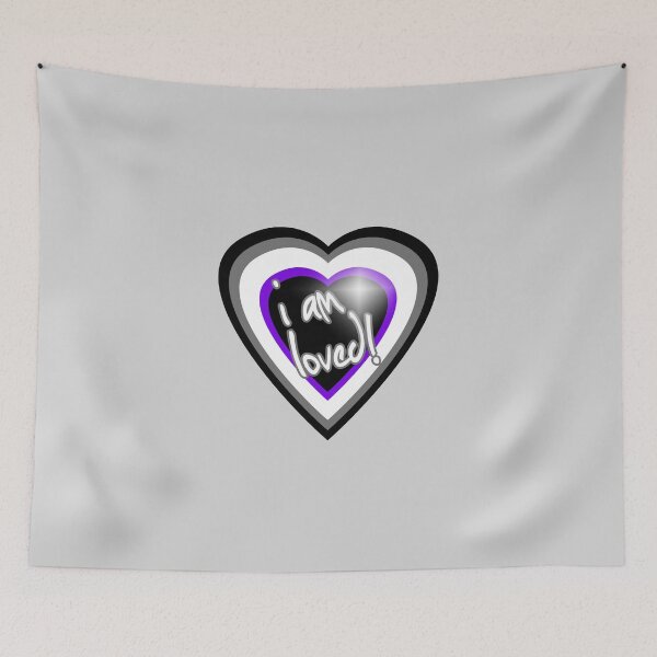 Item preview, Asexual Heart "I am loved!" LGBTQ designed and sold by elisagavi.