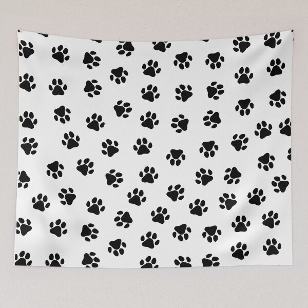 Item preview, Black Dog Paw Print Pattern designed and sold by patterniastudio.