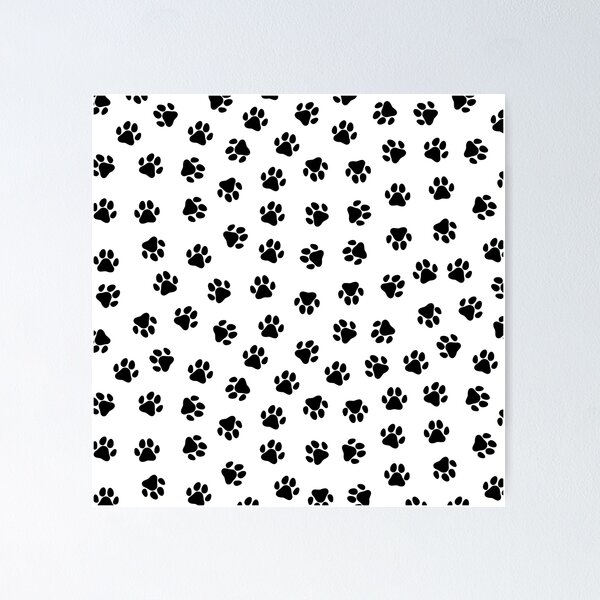 Item preview, Black Dog Paw Print Pattern designed and sold by patterniastudio.