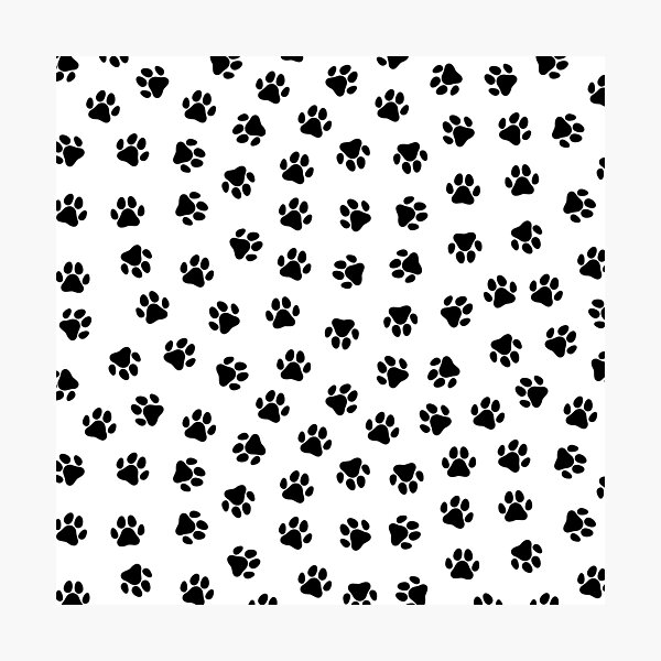 Item preview, Black Dog Paw Print Pattern designed and sold by patterniastudio.