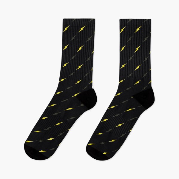 Item preview, Yellow Electric Thunderbolts on Black background designed and sold by Melissa Plugge-Dekker.