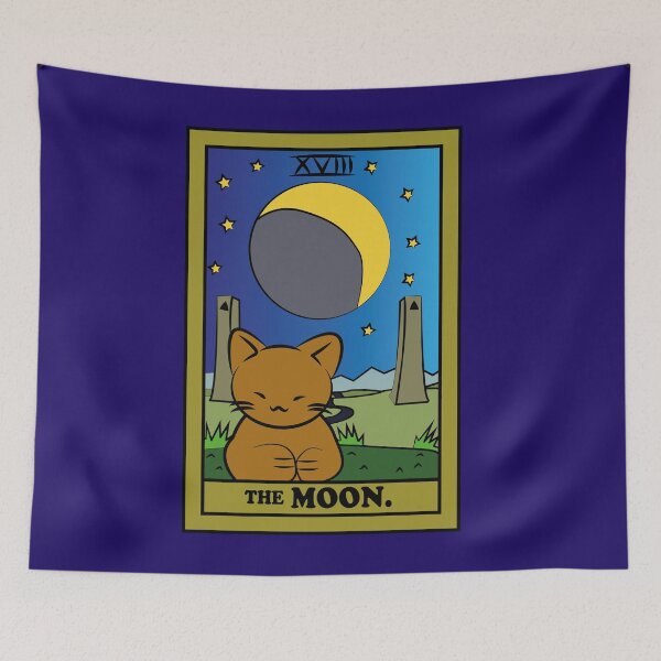 Item preview, TAROT CARDS | THE MOON. | CAT designed and sold by FalconLifeStore.
