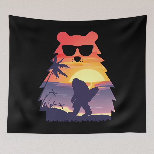 Item preview,  A Bigfoot Surfing in Sunset  designed and sold by MoSaid.