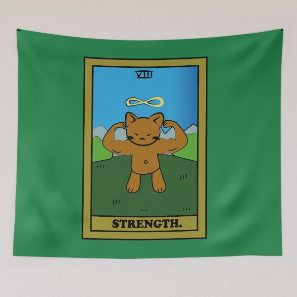 Item preview, TAROT CARDS | STRENGTH. | CAT designed and sold by FalconLifeStore.
