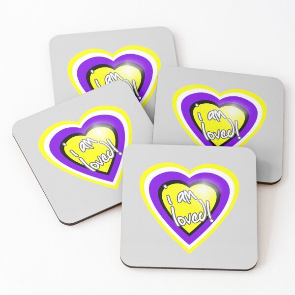 Item preview, Non Binary Heart "I am loved!" LGBTQ designed and sold by elisagavi.