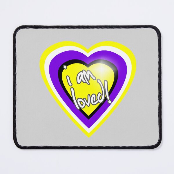 Item preview, Non Binary Heart "I am loved!" LGBTQ designed and sold by elisagavi.
