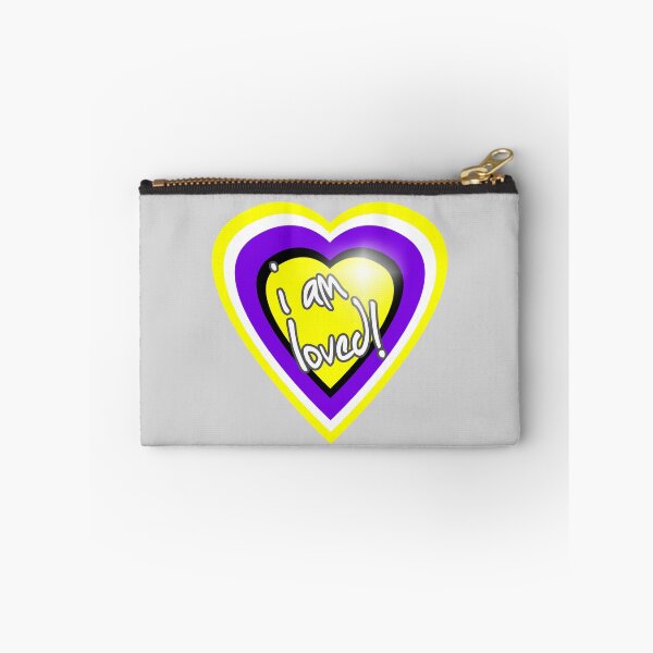 Item preview, Non Binary Heart "I am loved!" LGBTQ designed and sold by elisagavi.