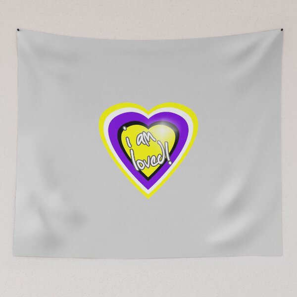 Item preview, Non Binary Heart "I am loved!" LGBTQ designed and sold by elisagavi.