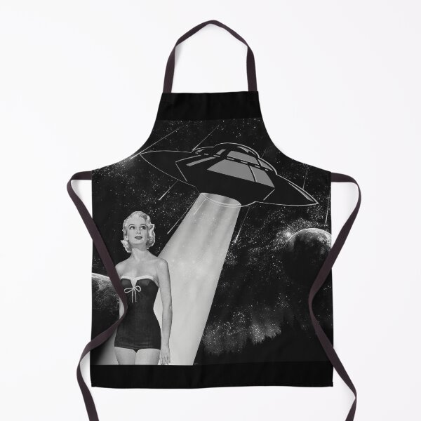 Item preview, UFO Pin-Up (Black & White) designed and sold by SquirrelPants87.