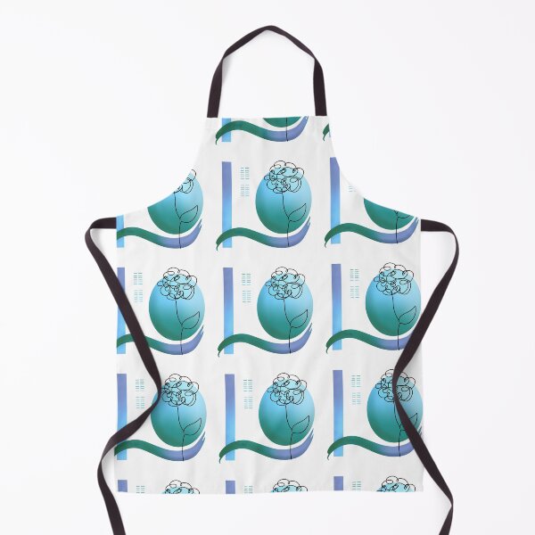 Item preview, Green and blue flower line art designed and sold by MoTekent.