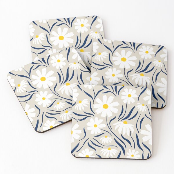 Item preview, Harper Floral Prints, Ivory, Yellow Navy Blue designed and sold by meggydesigns.
