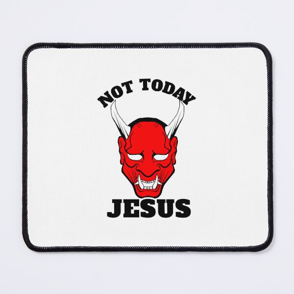 Item preview, Not today Jesus - cool motorcycle helmet design designed and sold by yoshra.