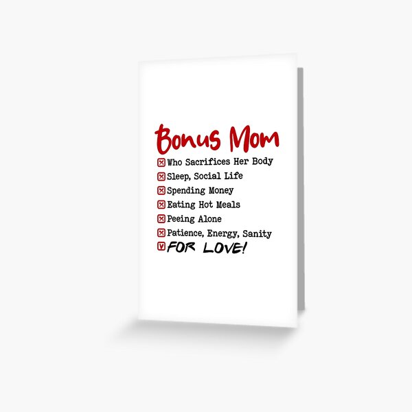 SOUSYOKYO Bonus Mom Christmas Card Gifts, Step Mom Gift Ideas, Thank You  Wallet Card for Stepmom from Daughter, I Love My Bonus Mother Wedding Day