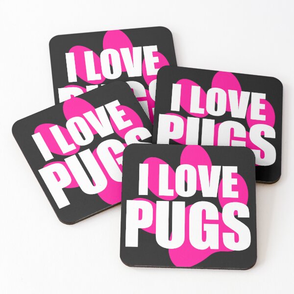 Item preview, I Love Pugs Pink Paw designed and sold by Pugstuff.