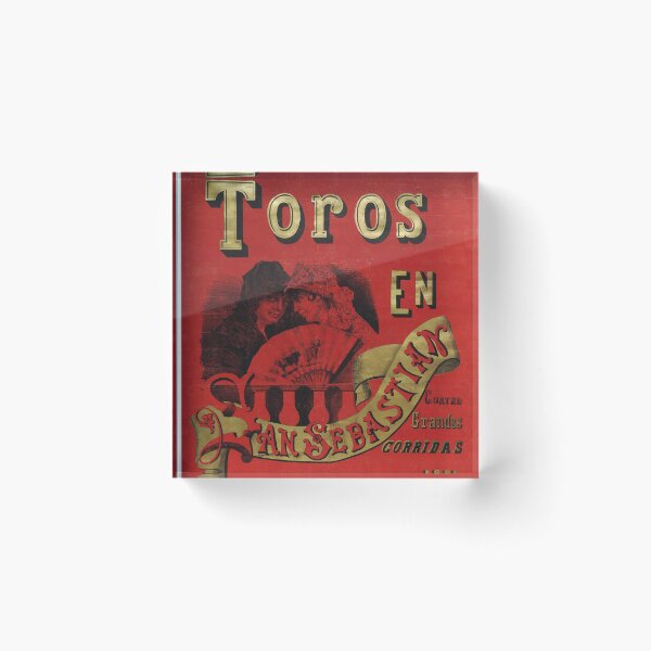 Item preview, SAN SEBASTIAN - SPAIN - BULLS - BULL - BULLFIGHTER - BULLFIGHTING SPAIN - POSTER - VINTAGE designed and sold by acapotevuelto.