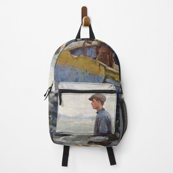 Item preview, Fisherman vintage painting designed and sold by Vintage Designs +.