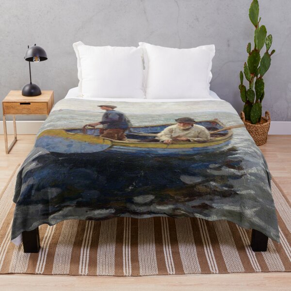 Item preview, Fisherman vintage painting designed and sold by Vintage Designs +.