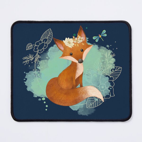 Item preview, Dragonfly Fox Totem Boho Watercolor  designed and sold by Holisticfox.