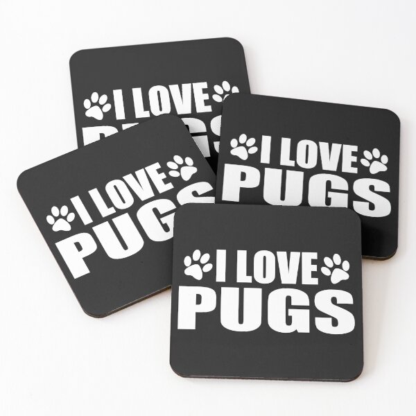 Item preview, I Love Pugs Pug Paws designed and sold by Pugstuff.