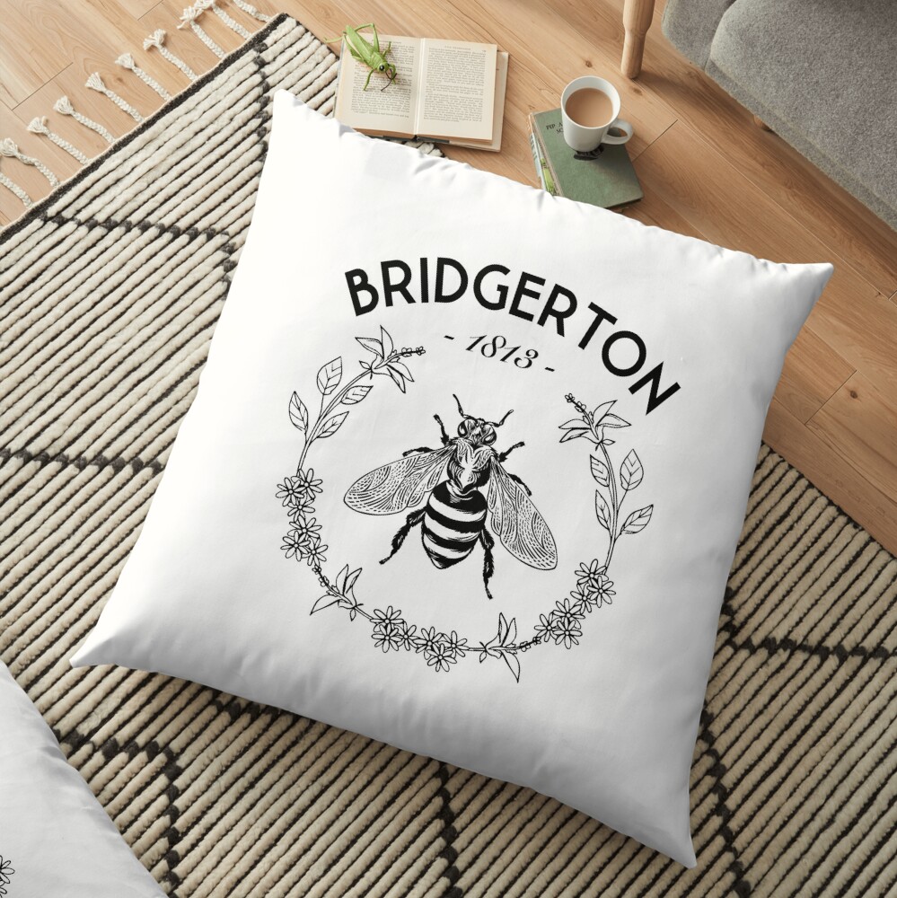 bridgerton bee badge 2 Floor Pillow