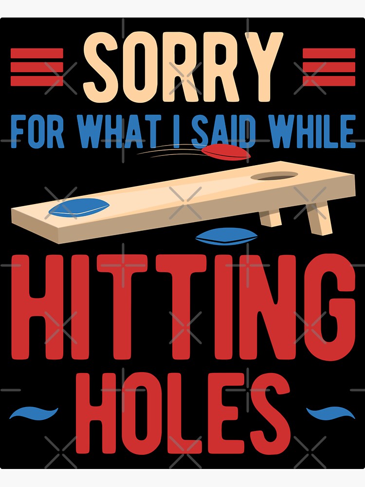 “Funny Cornhole” Sticker by artworkbyrihen | Redbubble