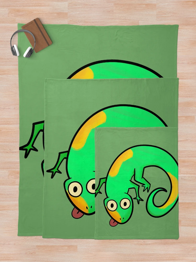 Thumbnail 5 of 6, Throw Blanket, Gecko designed and sold by JavaDraws.