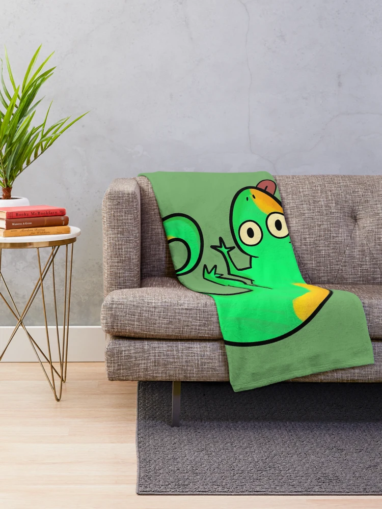 Thumbnail 2 of 6, Throw Blanket, Gecko designed and sold by JavaDraws.
