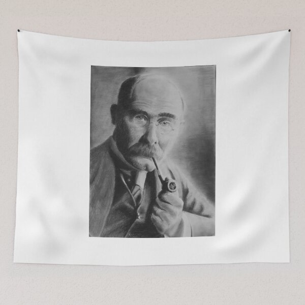 Item preview, Rudyard Kipling charcoal portrait designed and sold by Dean Harkness Art.