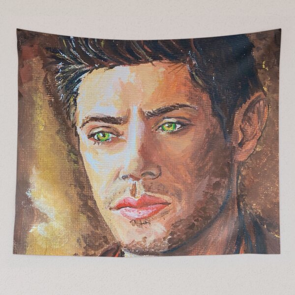 Item preview, Young Dean - Acrylic paint on canvas board designed and sold by MidnightSilver.