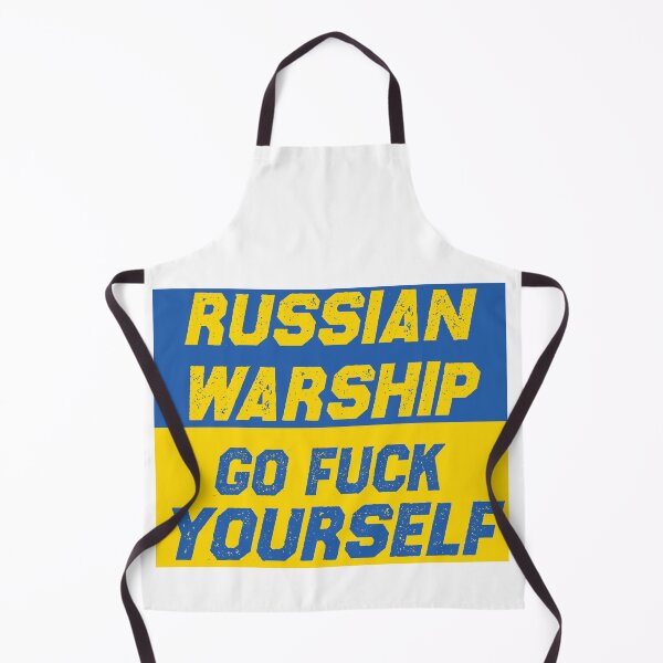 Item preview, I Stand With Ukraine Ukraine Flag, 'Russian warship, go f*** yourself' STICKER  designed and sold by GhostAmine.