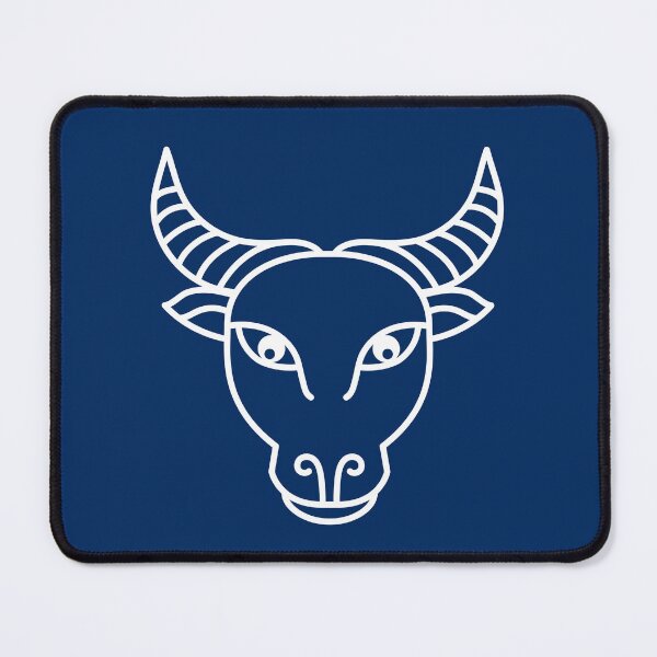 Item preview, Taurus Sign On Navy Blue Background designed and sold by cgroenewald.