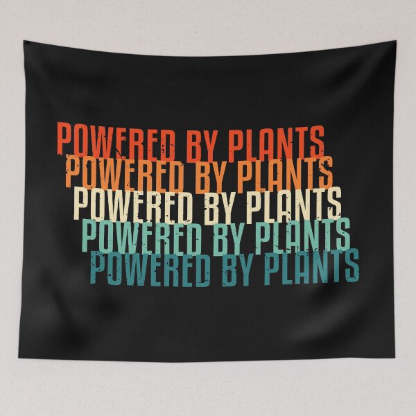 Item preview, Powered By Plants Vegetarian Retro designed and sold by ReignGFX.