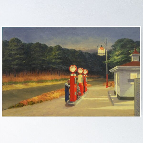 Item preview,  Edward Hopper - Gas - The gas station designed and sold by TeeARTHY.
