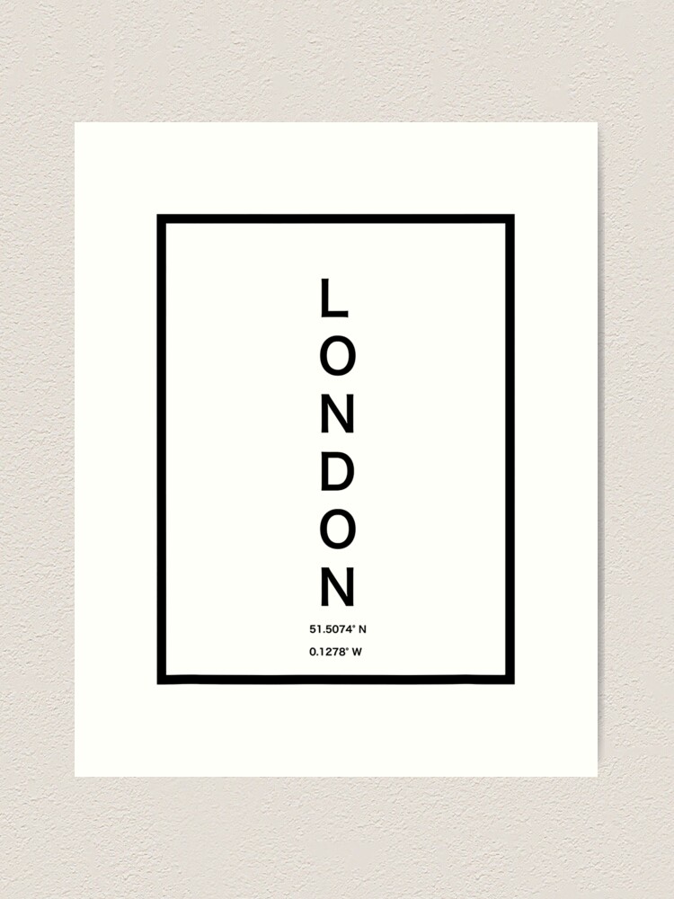 London Coordinates Minimalist Modern Typography T-Shirt