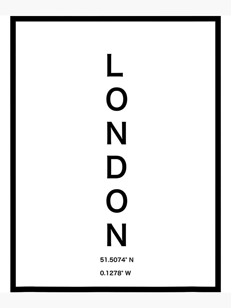 London Coordinates Minimalist Modern Typography T-Shirt