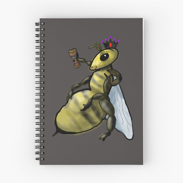 Item preview, Silly Queen Honey Bee with Big Belly, Crown and Goblet of Royal Jelly designed and sold by MountMercantile.