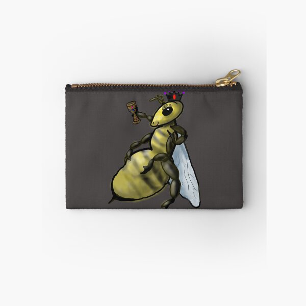 Item preview, Silly Queen Honey Bee with Big Belly, Crown and Goblet of Royal Jelly designed and sold by MountMercantile.